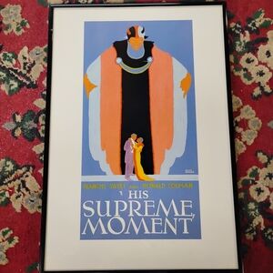 Framed Vintage Movie Poster "His Supreme Moment" 1925 Silent Film